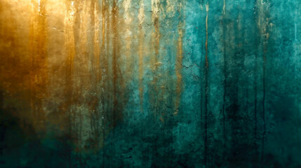 Abstract Textured Blue Wall With Ambient Lighting in a Dark Room