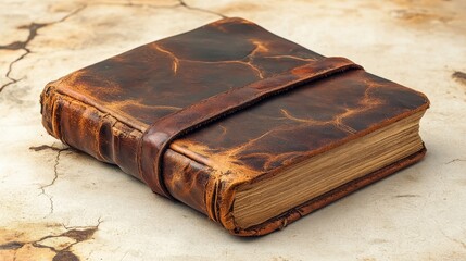 [Antique leatherbound classic books for collectors] Antique Leather Bound Book with Gold Accents and Embossed Cover for collectors & enthusiasts