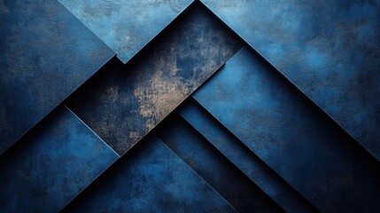 blue background with geometric patterns and grids for design, banner template. White space in the center of the page for text. Modern minimalist wallpaper.