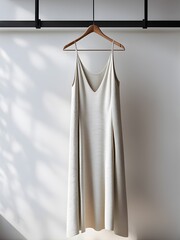 Elegant Minimalist Eco-Style Dress on Hanger