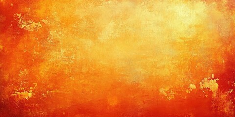 Warm abstract background with rich shades of orange and gold, featuring textured brushstrokes and a...