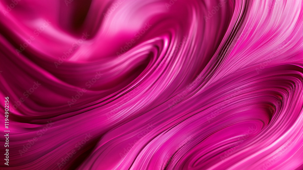 Poster vibrant pink waves create a mesmerizing abstract design with flowing patterns and depth