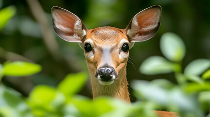 Photo - Curious Deer in Lush Foliage