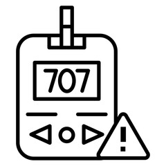 Fototapeta premium Diabetic Shock Icon