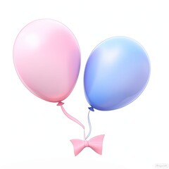 3D E-commerce icon, balloons icon. balloons in neon design. pastel gradient balloons isolated on white background. holographic icon in minimalistic design. stickers with 3D render balloons