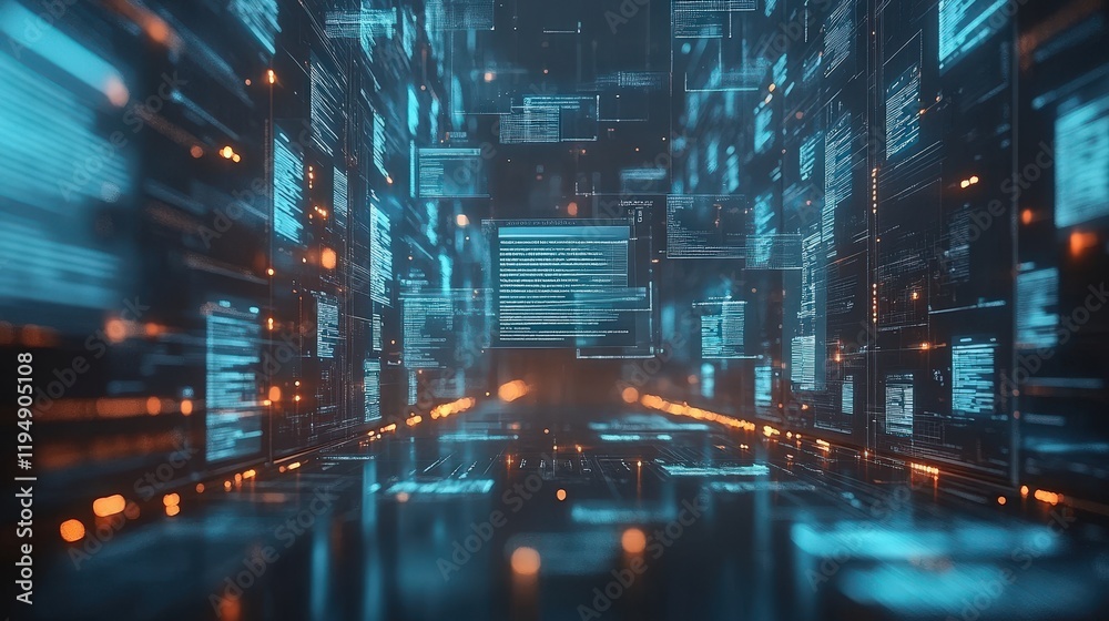Poster ai concept of online document approval with futuristic data stream visualizing digital workflow and 