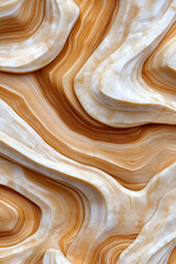 A close-up of swirling layers of onyx stone, showcasing rich colors and smooth textures, creating a visually striking natural pattern.