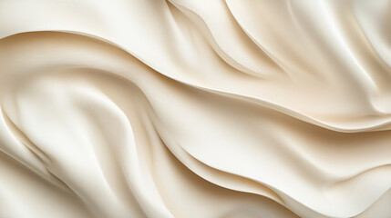 Obraz premium Satin fabric draping elegantly in soft, creamy hues during natural light exposure