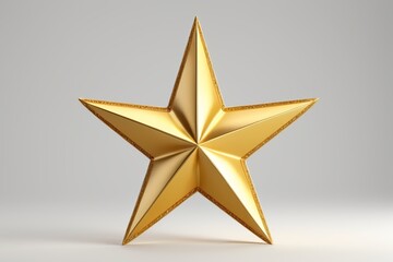 Obraz premium a close up of a gold star on a white surface