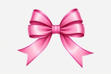 Fototapeta premium a close up of a pink bow on a white background