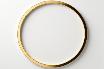there is a gold frame on a white wall with a white background