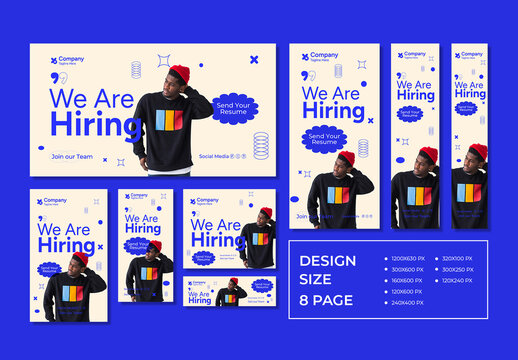 Hiring Web Banner Set Layout