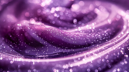 Obraz premium Purple glittery abstract background with flowing textures and sparkling details. Generative AI