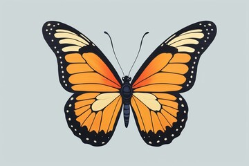 Fototapeta premium there is a butterfly that is orange and black with white dots
