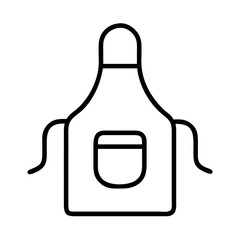 bbq apron icon, bbq apron line art - simple line art of bbq apron, perfect for bbq apron logos and icons and themed design 
