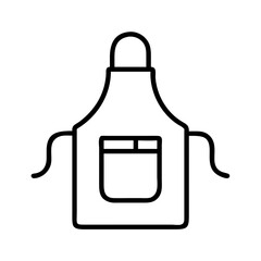bbq apron icon, bbq apron line art - simple line art of bbq apron, perfect for bbq apron logos and icons and themed design 