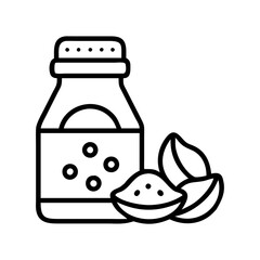 bbq rub spices icon, bbq rub spices line art - simple line art of bbq rub spices, perfect for bbq rub spices logos and icons and themed design 