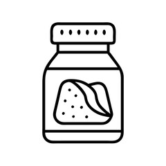 bbq spice rub jar icon, bbq spice rub jar line art - simple line art of bbq spice rub jar, perfect for bbq spice rub jar logos and icons and themed design 