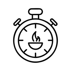 bbq timer icon, bbq timer line art - simple line art of bbq timer, perfect for bbq timer logos and icons and themed design 