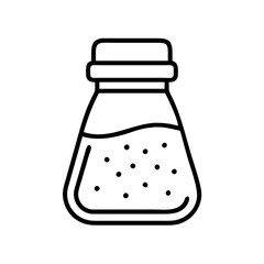 bbq spice rub jar icon, bbq spice rub jar line art - simple line art of bbq spice rub jar, perfect for bbq spice rub jar logos and icons and themed design 