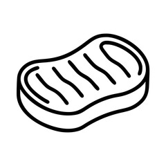 charred steak edges icon, charred steak edges line art - simple line art of charred steak edges, perfect for charred steak edges logos and icons and themed design 