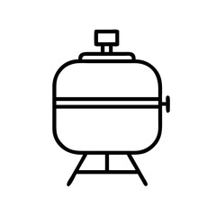 gas grill tank icon, gas grill tank line art - simple line art of gas grill tank, perfect for gas grill tank logos and icons and themed design 