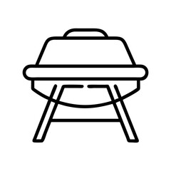 grill cover icon, grill cover line art - simple line art of grill cover, perfect for grill cover logos and icons and themed design 