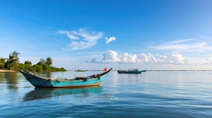Fototapeta premium Fishing Boats at Sea