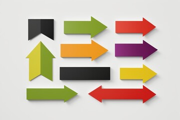 arrows pointing in different directions on a white background