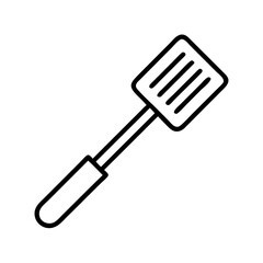 grilling spatula icon, grilling spatula line art - simple line art of grilling spatula, perfect for grilling spatula logos and icons and themed design 