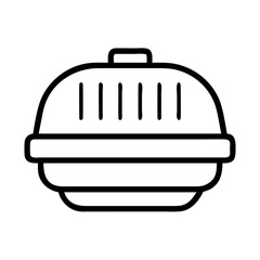 grill lid icon, grill lid line art - simple line art of grill lid, perfect for grill lid logos and icons and themed design 