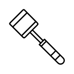 grill scraper tool icon, grill scraper tool line art - simple line art of grill scraper tool, perfect for grill scraper tool logos and icons and themed design 