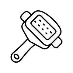 meat tenderizer icon, meat tenderizer line art - simple line art of meat tenderizer, perfect for meat tenderizer logos and icons and themed design 