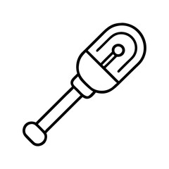 meat thermometer icon, meat thermometer line art - simple line art of meat thermometer, perfect for meat thermometer logos and icons and themed design 