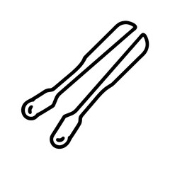 tongs icon, tongs line art - simple line art of tongs, perfect for tongs logos and icons and themed design 