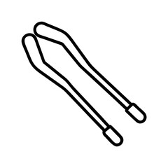 tongs icon, tongs line art - simple line art of tongs, perfect for tongs logos and icons and themed design 