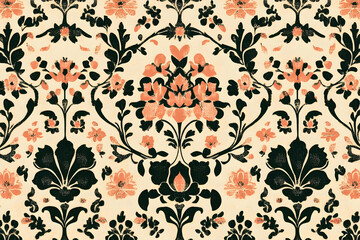 Mughal seamless pattern featuring jharoka floral motifs, ideal for printing on textiles --ar 3:2 - Image #3 @Celeste