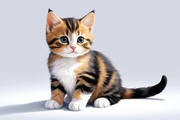 Obraz premium there is a cat that is sitting on the ground looking at the camera