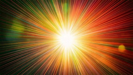 Obraz premium サンバースト レトロ風 レーザービーム 背景素材 AI生成素材