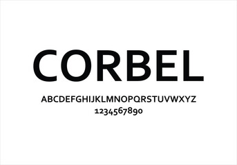 Cobel font for logo and headline. Isolated vector typeset
