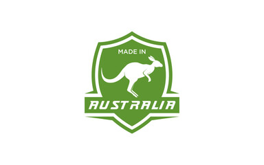 Made in Australia Vector Icon. Australian-Made Badge Symbols. Made in Australia icon. Stamp made in with country map