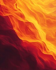 A dynamic gradient of deep scarlet, fiery orange, and golden yellow, resembling flowing molten energy.