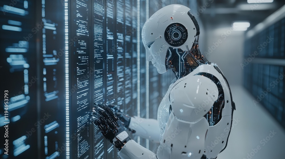 Poster concept of using ai technology and artificial intelligence for innovative solutions and transformati
