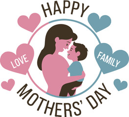 Mother's day logo design icon vector white background