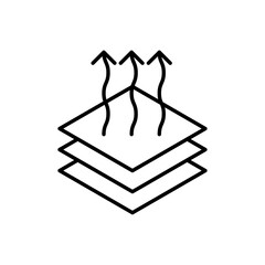 Breathable icon Flat illustration sign