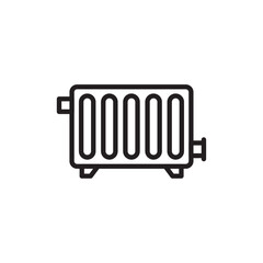 Conditioner heater icon Flat illustration sign