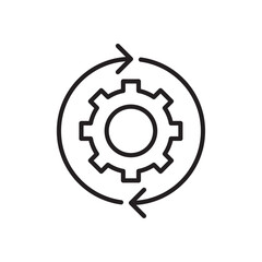 Continuous changes icon Flat illustration sign