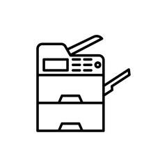 Copy machine icon Flat illustration sign