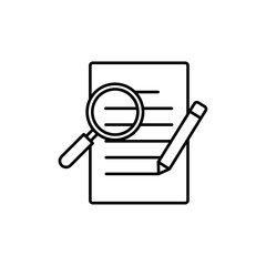 Defining icon Flat illustration sign