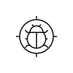 Debug icon Flat illustration sign